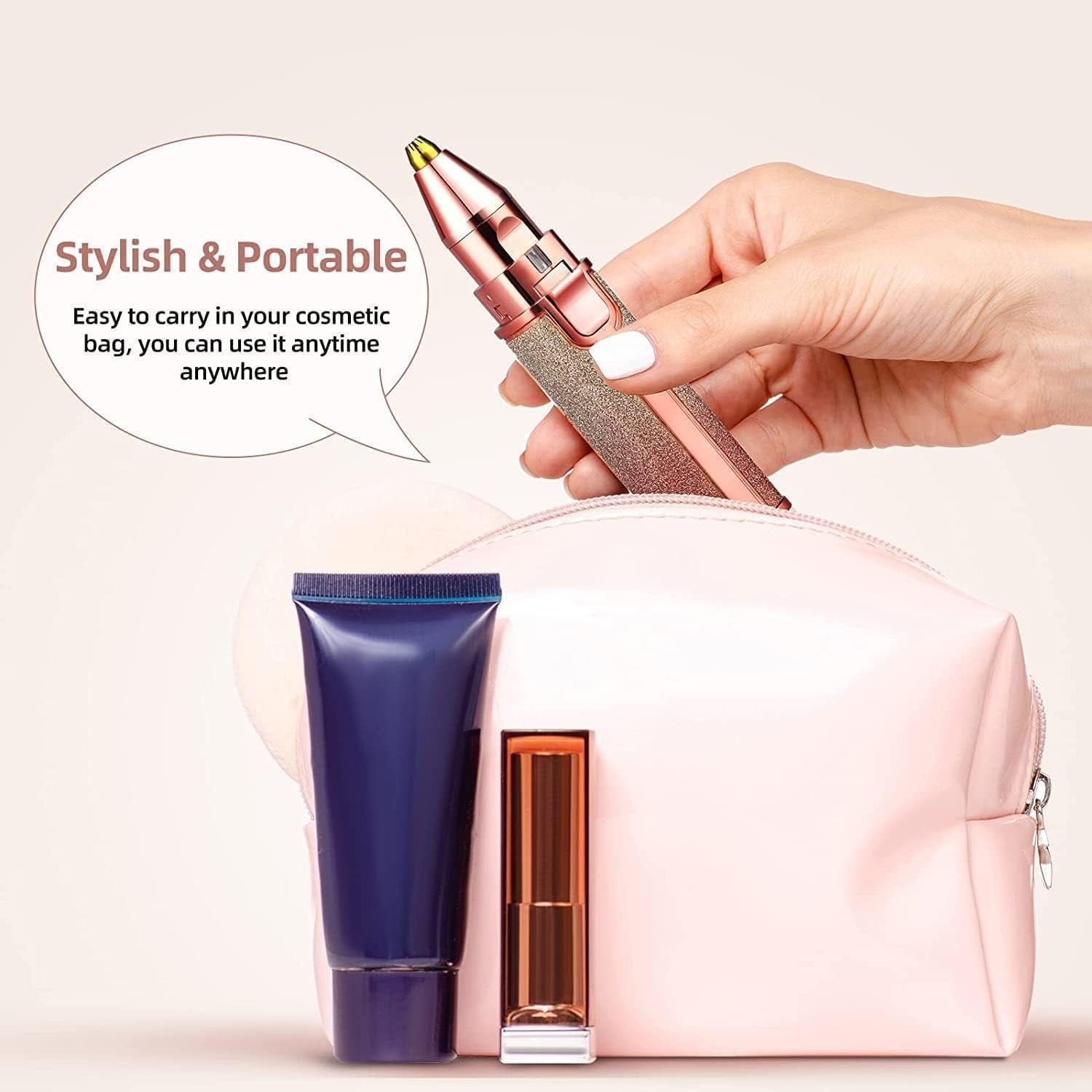 2 in 1 Electric Rechargeable Flawless Eyebrow Trimmer | Precision Shaving & Eyebrow Grooming | Rechargeable & Compact Design