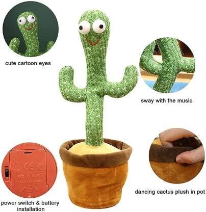 Dancing Cactus Toy | Fun & Interactive Musical Toy | Moves, Sings & Shakes | Perfect for Kids & Decoration