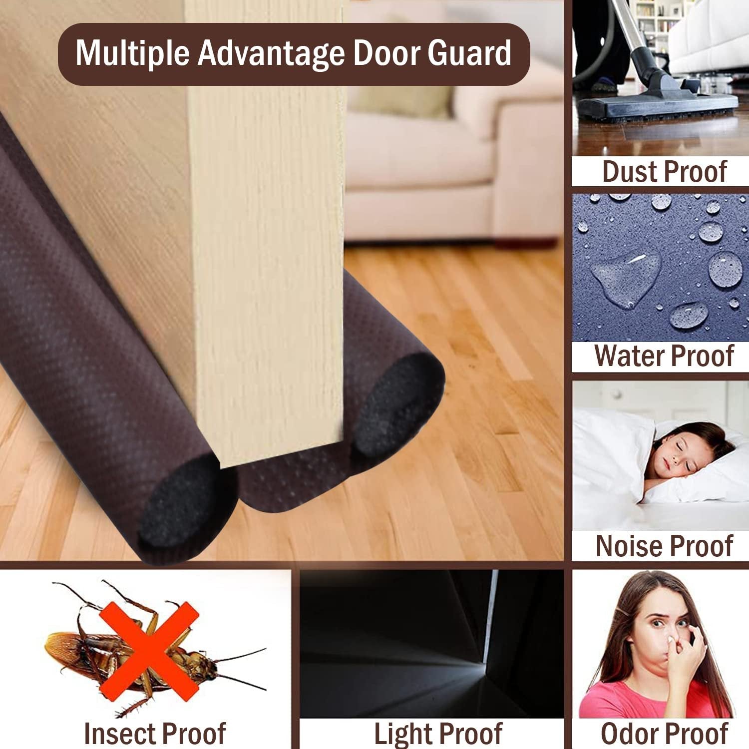 Door Bottom Sealing Guard – Premium Draft Stopper for Doors, Prevents Dust, Dirt, and Noise, Ideal for Home and Office Use