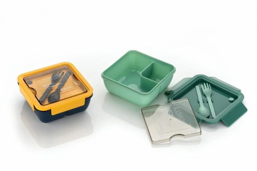 1100 ML Big Bite Lunch Box ? Large Capacity Food Storage Container for Office, School, and Travel ? Leak-Proof, BPA-Free, Microwave & Dishwasher Safe ? Durable Lunchbox for Adults & Kids