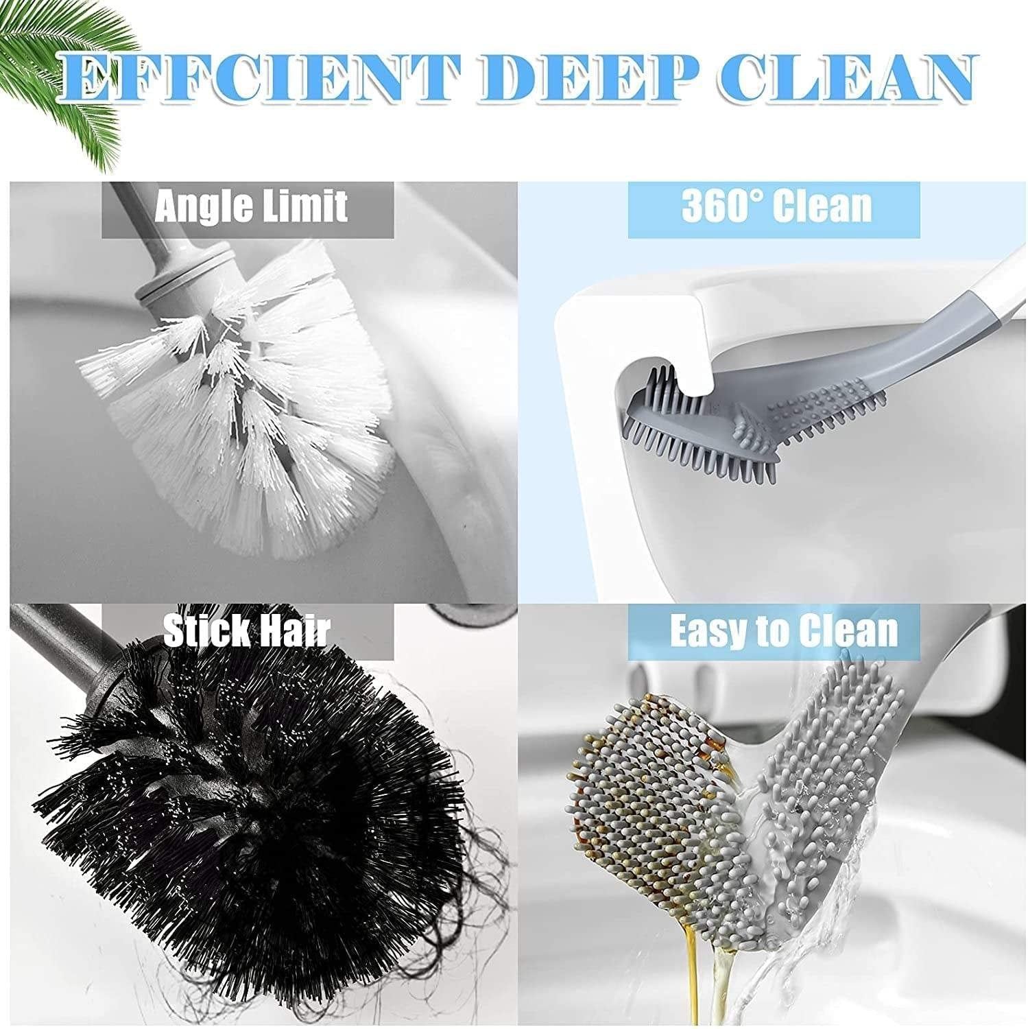 Golf Shape Toilet Brush Cleaner ? Unique Bathroom Cleaning Brush with Holder ? Compact Design, Durable Bristles, Deep Cleaning for Toilet Bowl and Rim