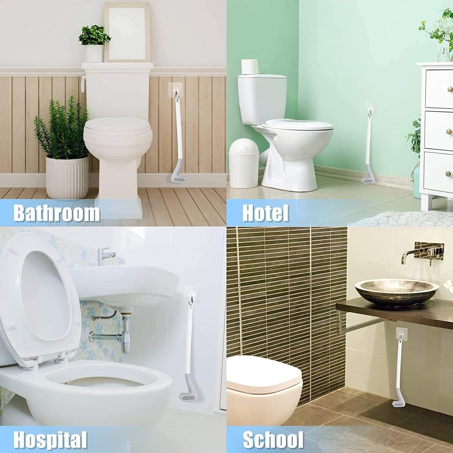 Golf Shape Toilet Brush Cleaner ? Unique Bathroom Cleaning Brush with Holder ? Compact Design, Durable Bristles, Deep Cleaning for Toilet Bowl and Rim