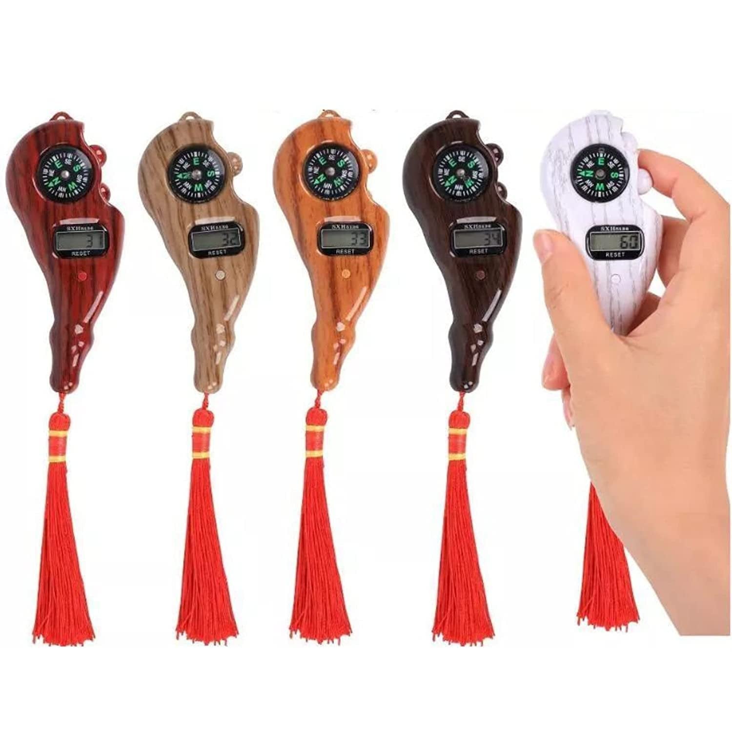 Digital Tally Finger Counter with Compass ? LED Display, Adjustable Finger Ring ? Ideal for Prayers, Meditation, Chanting, and Score Counting