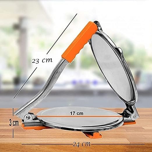 Puri Press Maker ? Manual Roti, Papad, and Chapati Maker ? Heavy Duty Steel Body, Non-Slip Base, Easy to Use for Home Cooking