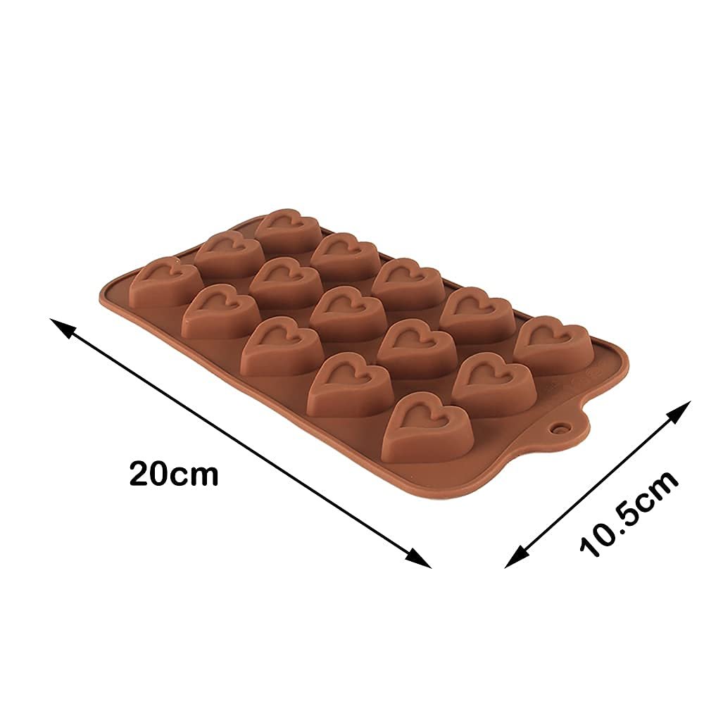 Heart Shape Silicone Chocolate Mould ? Non-Stick, Reusable Candy Mold for Valentine, Parties, Baking & Gifting