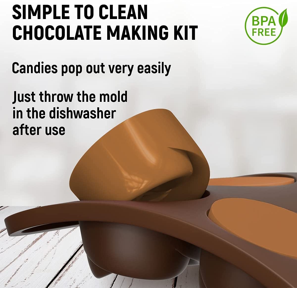 Heart Shape Silicone Chocolate Mould ? Non-Stick, Reusable Candy Mold for Valentine, Parties, Baking & Gifting