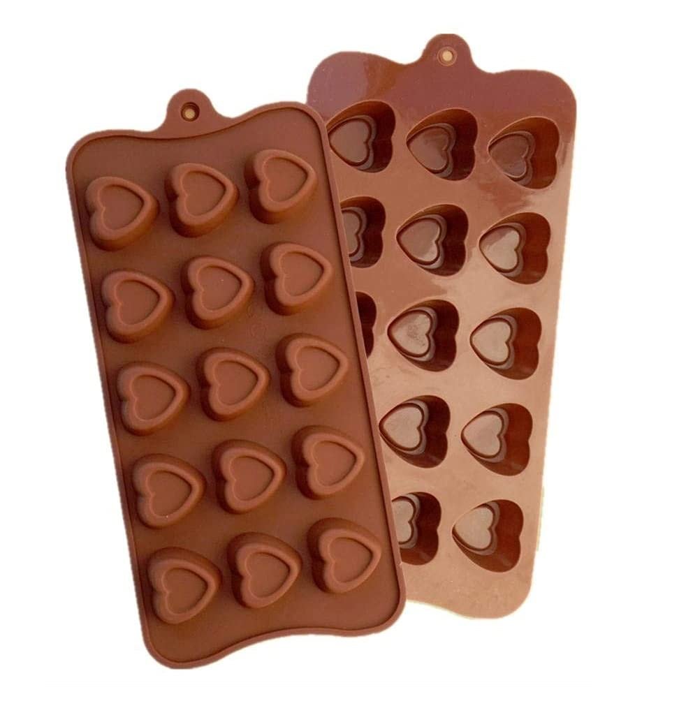 Heart Shape Silicone Chocolate Mould ? Non-Stick, Reusable Candy Mold for Valentine, Parties, Baking & Gifting