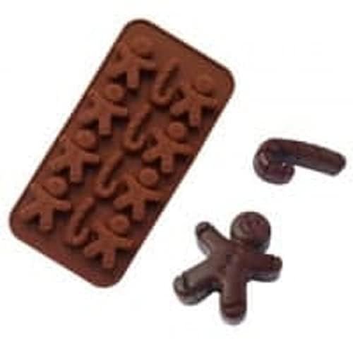 12 Cavity Christmas Silicone Mould ? Non-Stick Candy & Chocolate Mold with Holiday Designs ? Reusable for Baking & Crafts