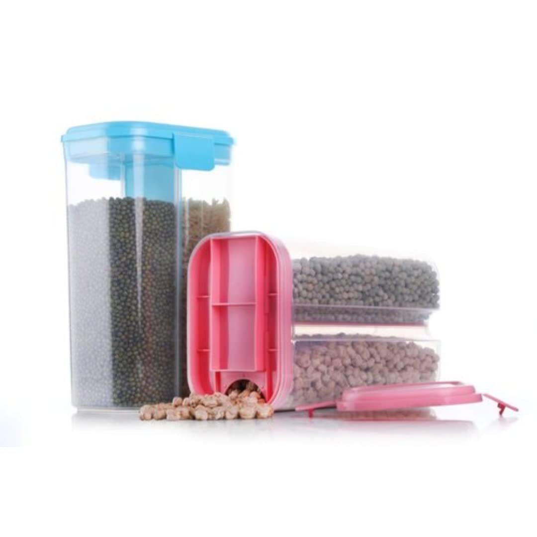 2 Section Airtight Food Container ? Leak-Proof Dual Compartment Lunch & Snack Box ? Microwave Safe & BPA-Free