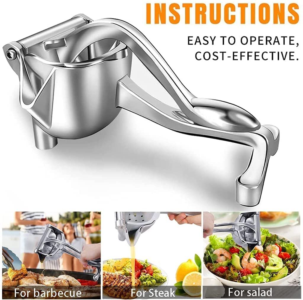 Manual Aluminium Fruit Press Juicer ? Heavy Duty Hand Squeezer for Citrus, Lemon, Orange, Pomegranate