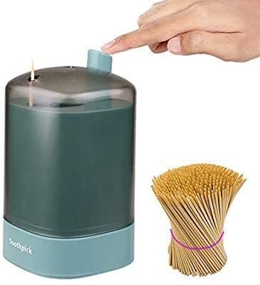 Automatic Toothpick Dispenser ? Hands-Free, Hygienic Toothpick Dispenser for Home & Office ? Easy One-Handed Use