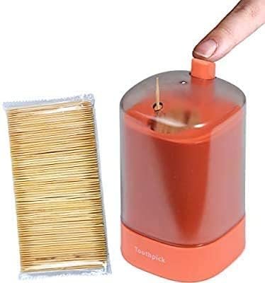 Automatic Toothpick Dispenser ? Hands-Free, Hygienic Toothpick Dispenser for Home & Office ? Easy One-Handed Use