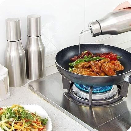 1000ml Stainless Steel Oil Dispenser ? Leak-Proof, Easy-Pour Oil Bottle for Cooking, Salad Dressings, and More