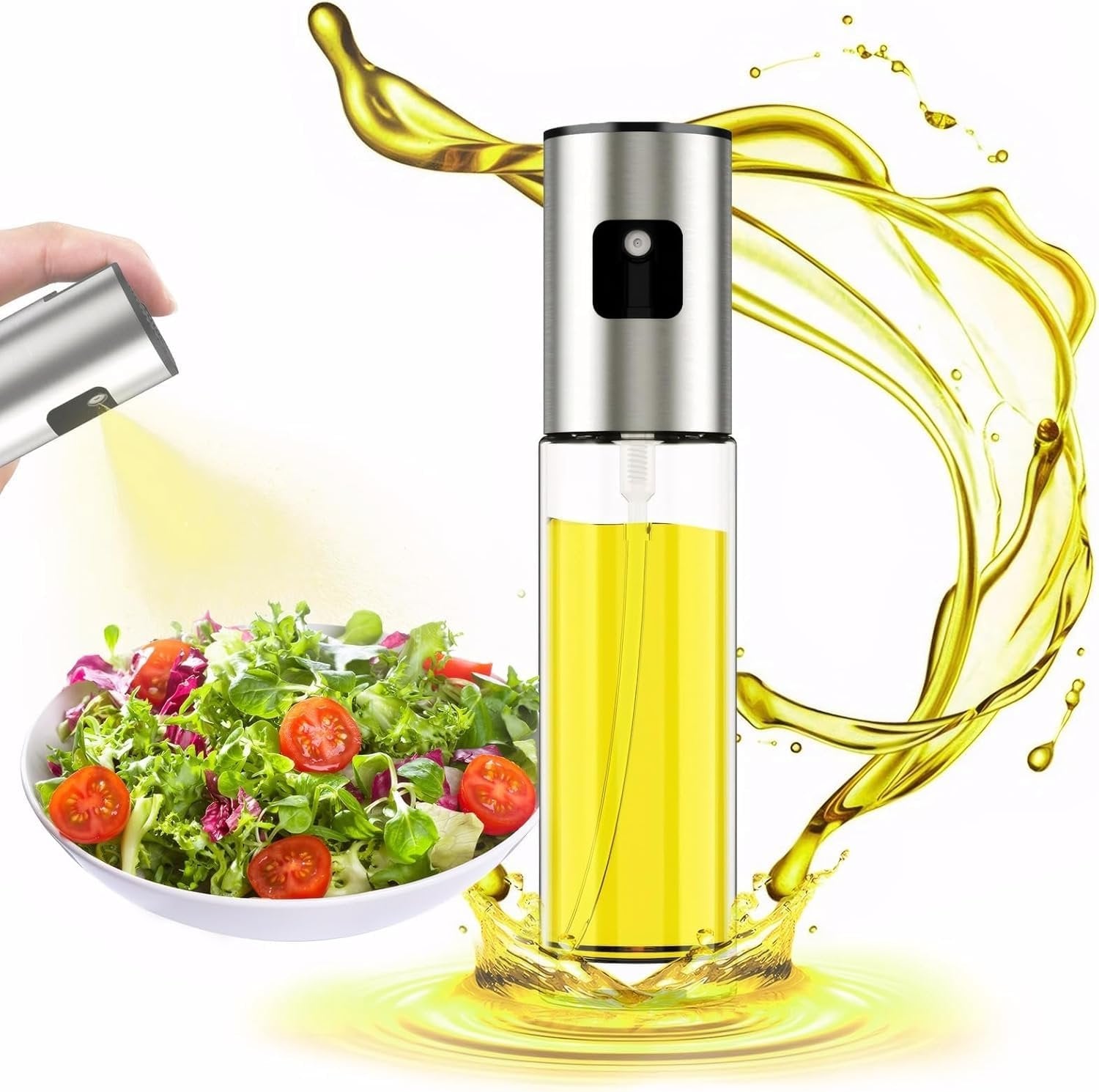 Oil Sprayer ? Reusable, Non-Aerosol Sprayer for Olive Oil, Vinegar, and Cooking Oils ? Healthy, Controlled Dispensing