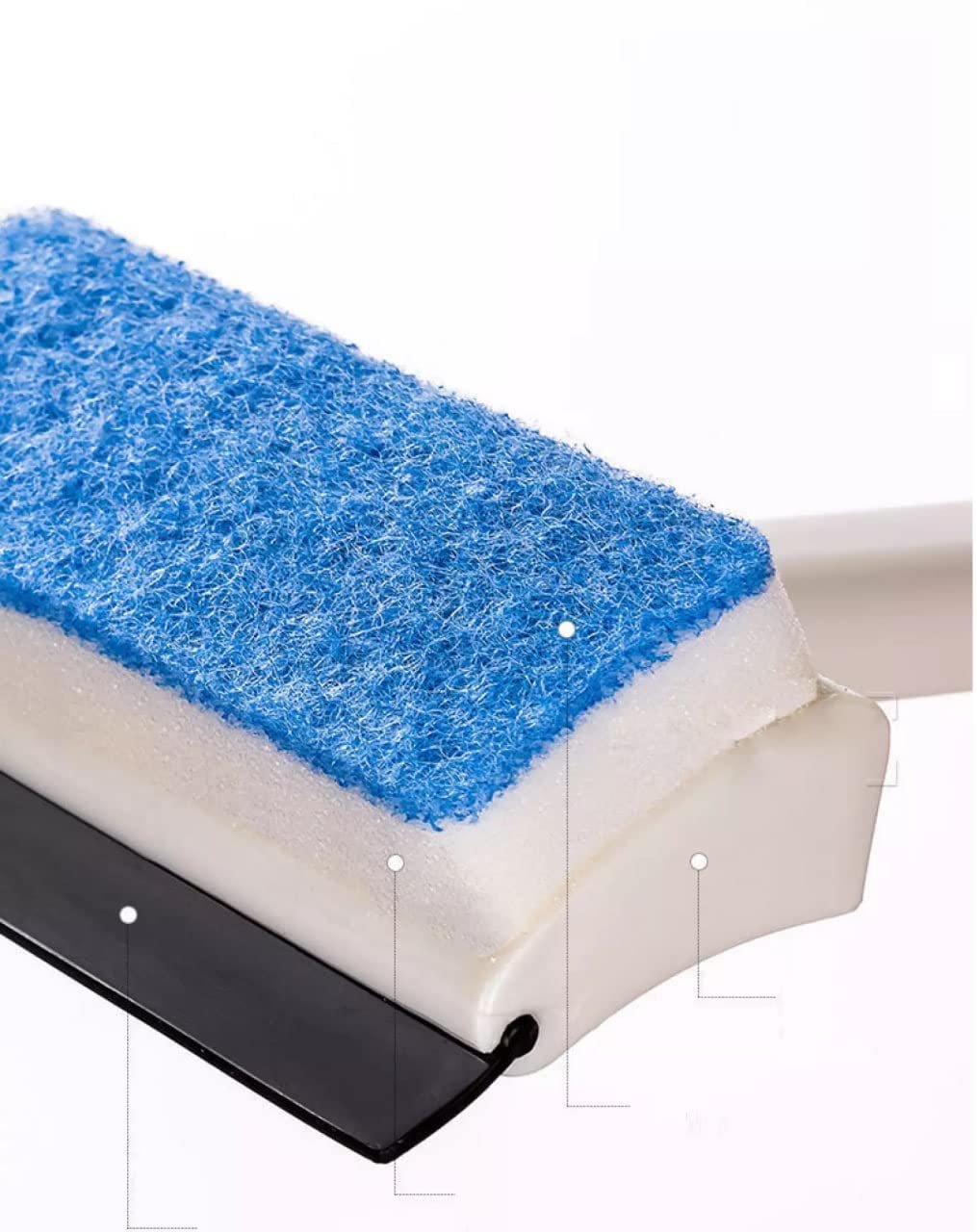 2-in-1 Glass Wiper Cleaning Brush ? Multi-Purpose Window & Glass Cleaner with Scraper for Streak-Free Shine