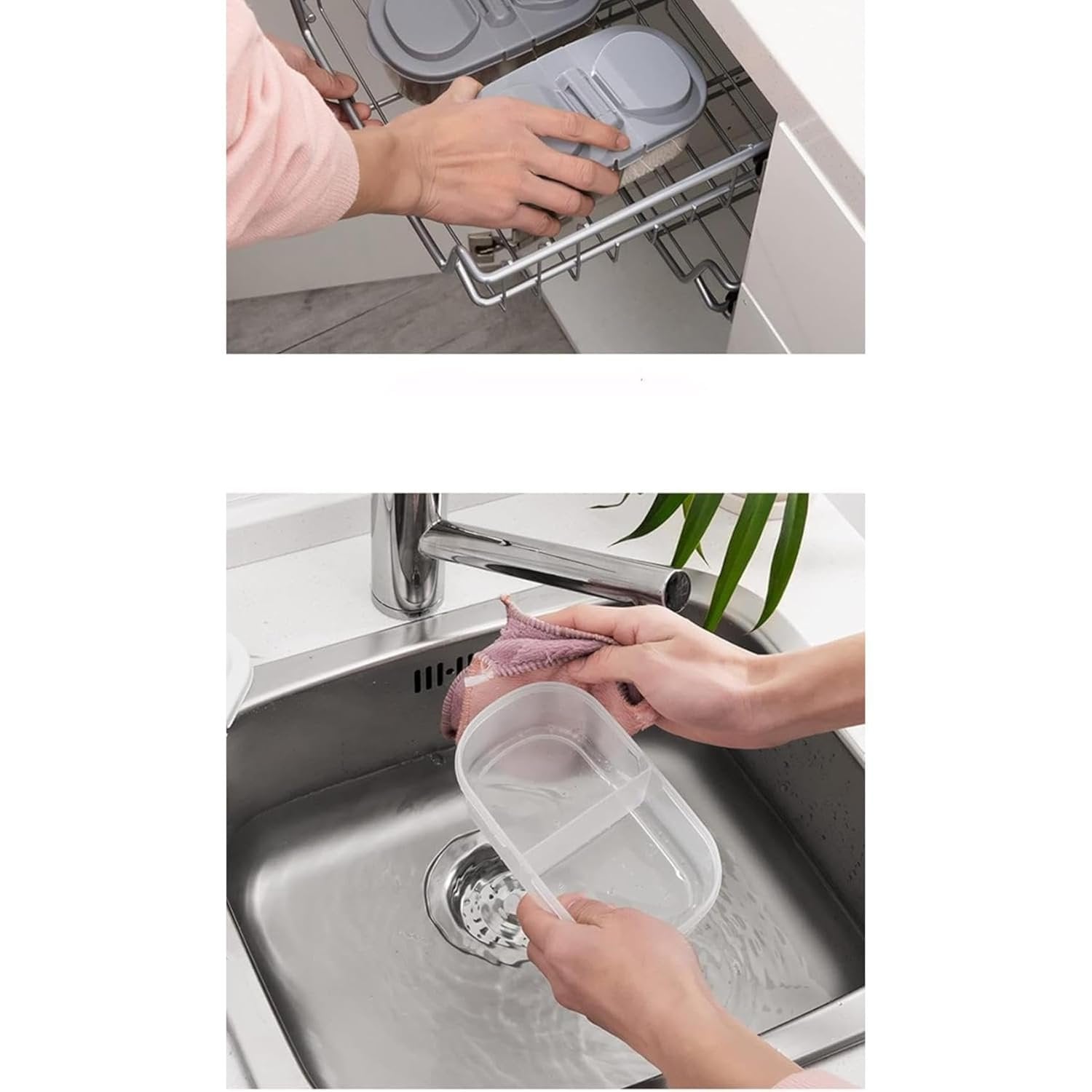 2 Way Food Storage Container Box ? Airtight, Leak-Proof, Stackable Design for Easy Food Organization