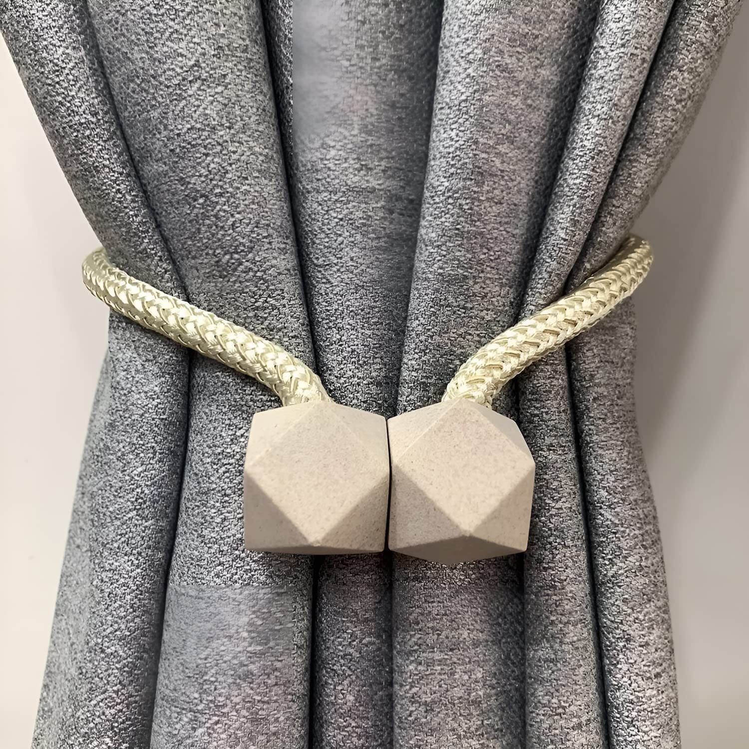 (Pack of 2) Magnetic Curtain Rope ? Adjustable, Strong Hold for Easy Curtain Tieback & Decoration