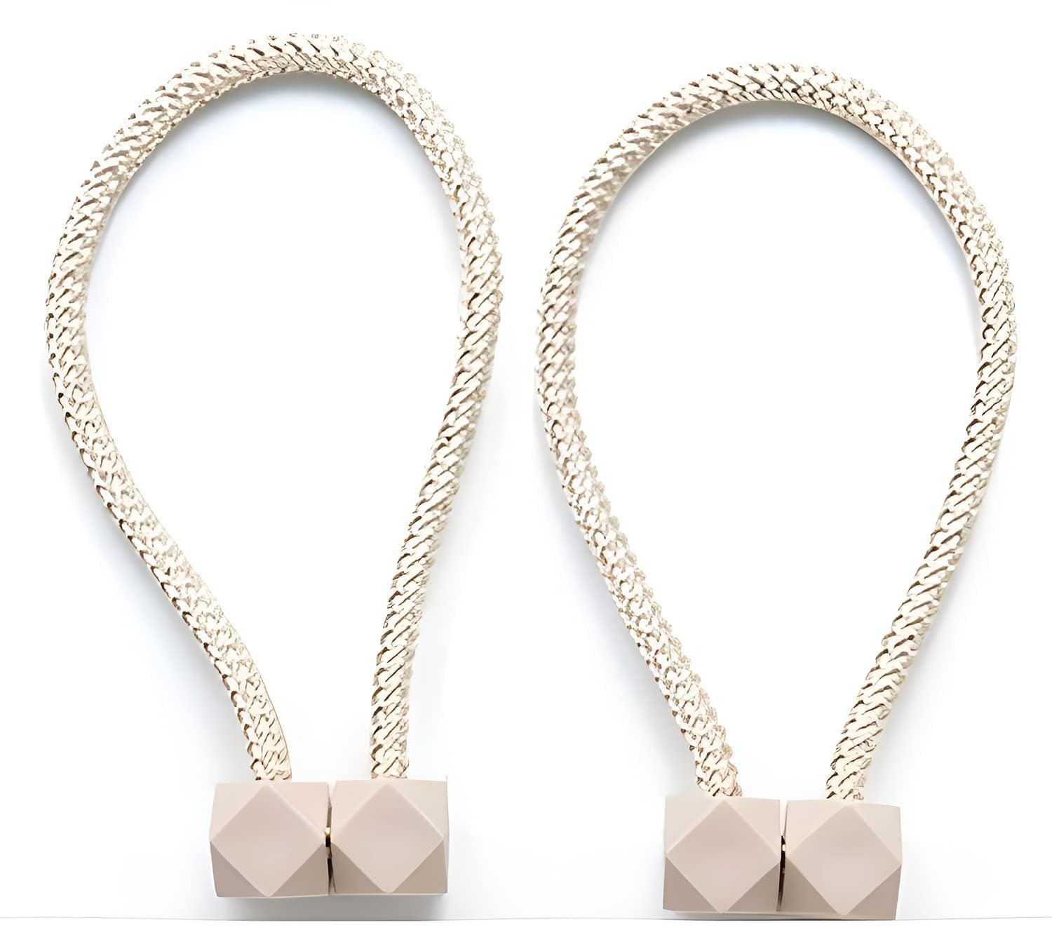 (Pack of 2) Magnetic Curtain Rope ? Adjustable, Strong Hold for Easy Curtain Tieback & Decoration