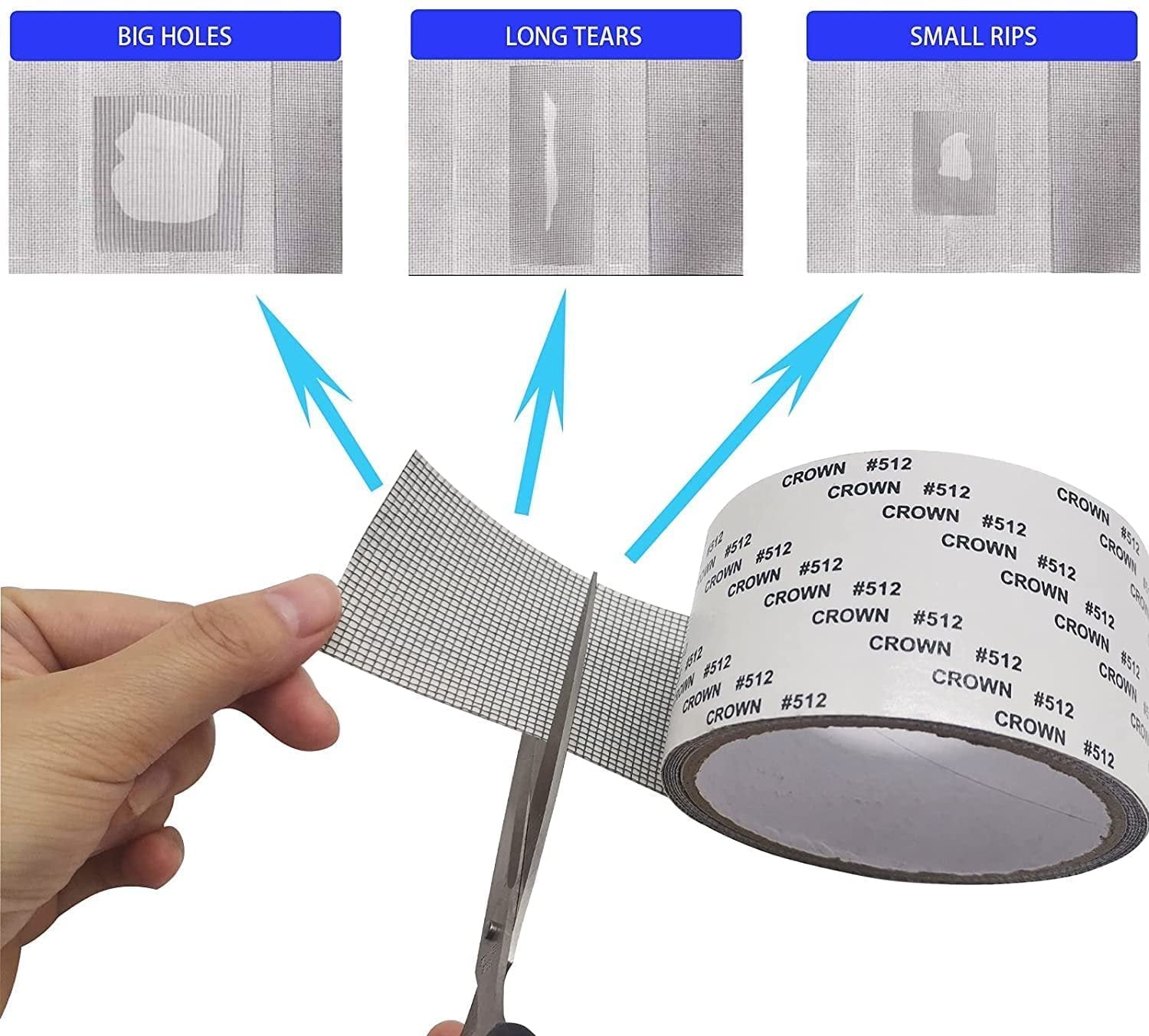 Window Screen Repair Tape ? Durable and Easy-to-Apply Tape for Quick Window Screen Fixes