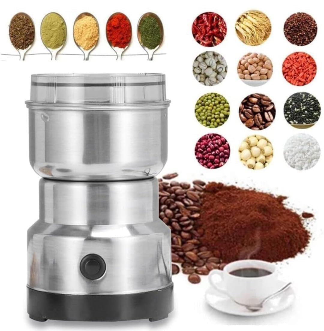 2-in-1 Coffee Grinder & Juicer ? Electric Multi-Function Appliance for Beans, Nuts & Fruits ? 200W Motor ? BPA-Free Parts ? Easy to Clean (Compact Design)