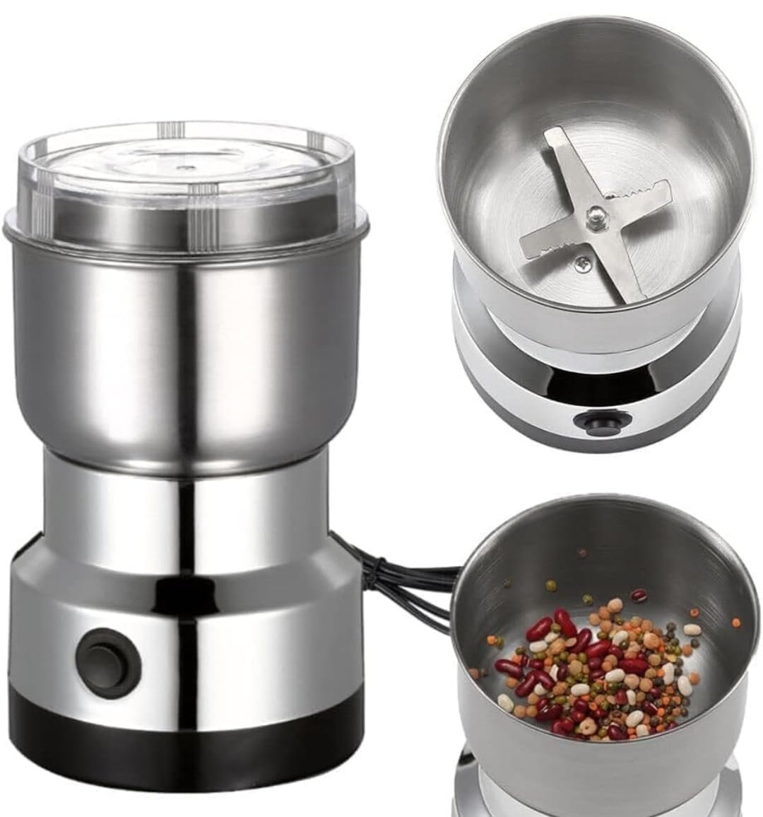 2-in-1 Coffee Grinder & Juicer ? Electric Multi-Function Appliance for Beans, Nuts & Fruits ? 200W Motor ? BPA-Free Parts ? Easy to Clean (Compact Design)