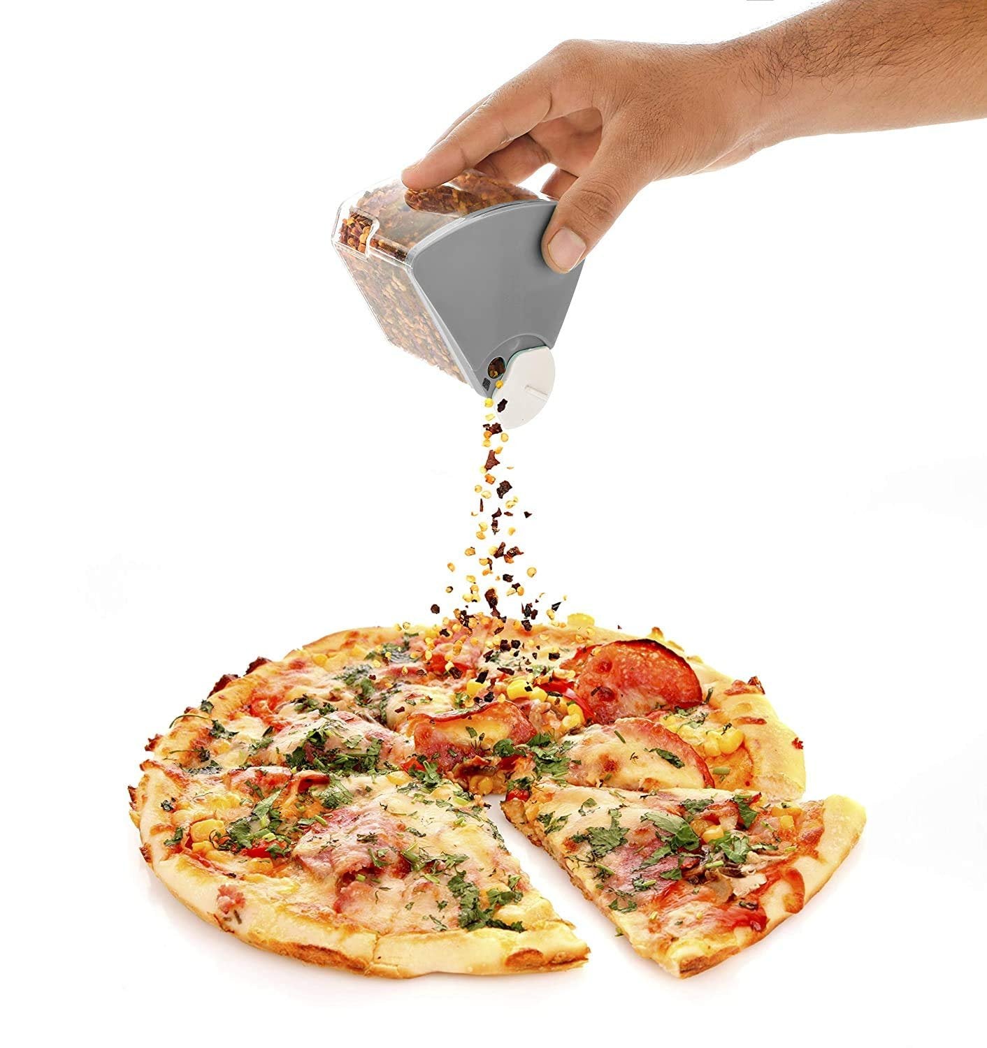 6-Jar Single Layer Spice Rack ? Compact and Space-Saving Spice Organizer for Kitchen Countertop ? Clear Glass Jars with Labels