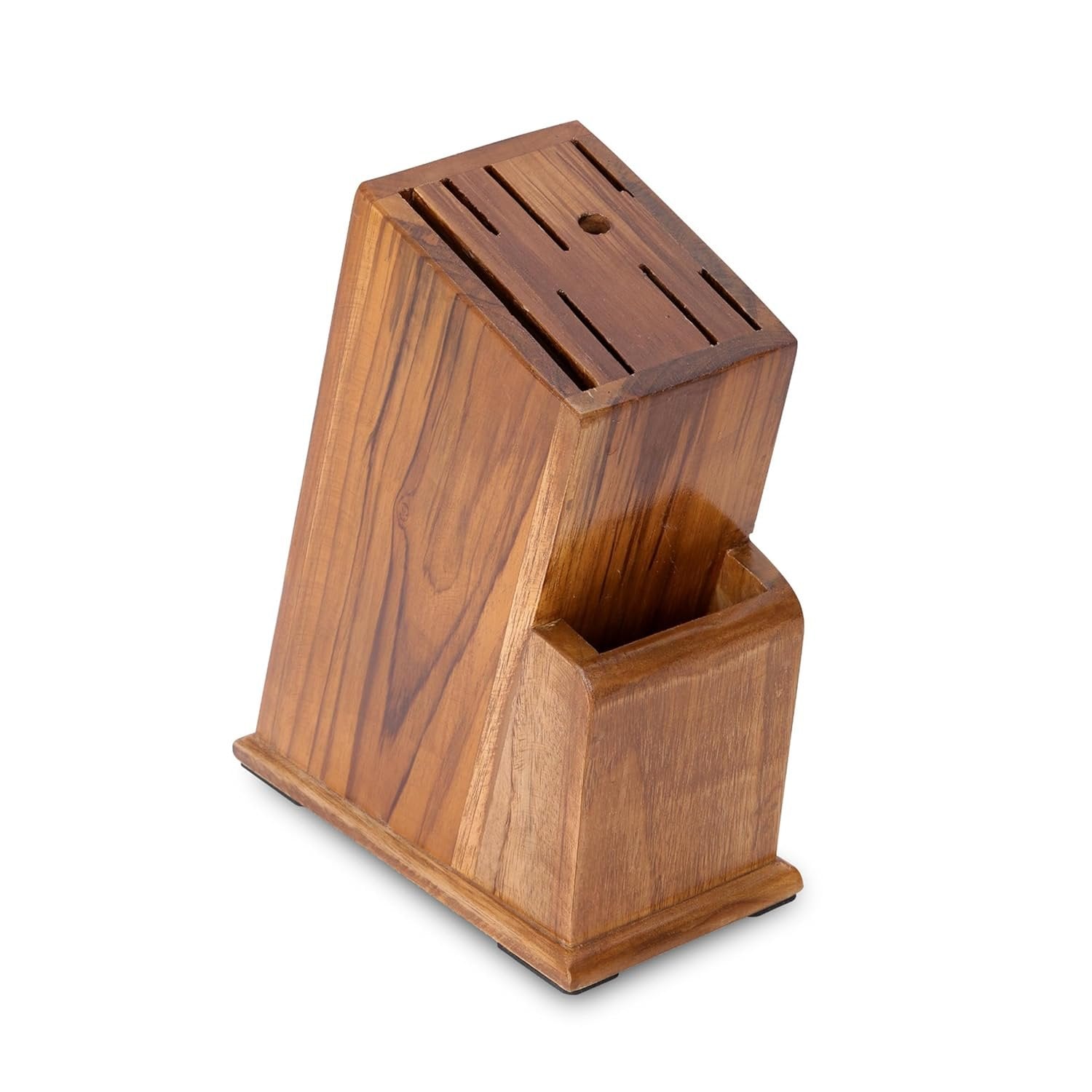 Wooden Knife Stand ? Stylish and Functional Kitchen Knife Holder ? Durable Wooden Design, Space-Saving, Easy Access