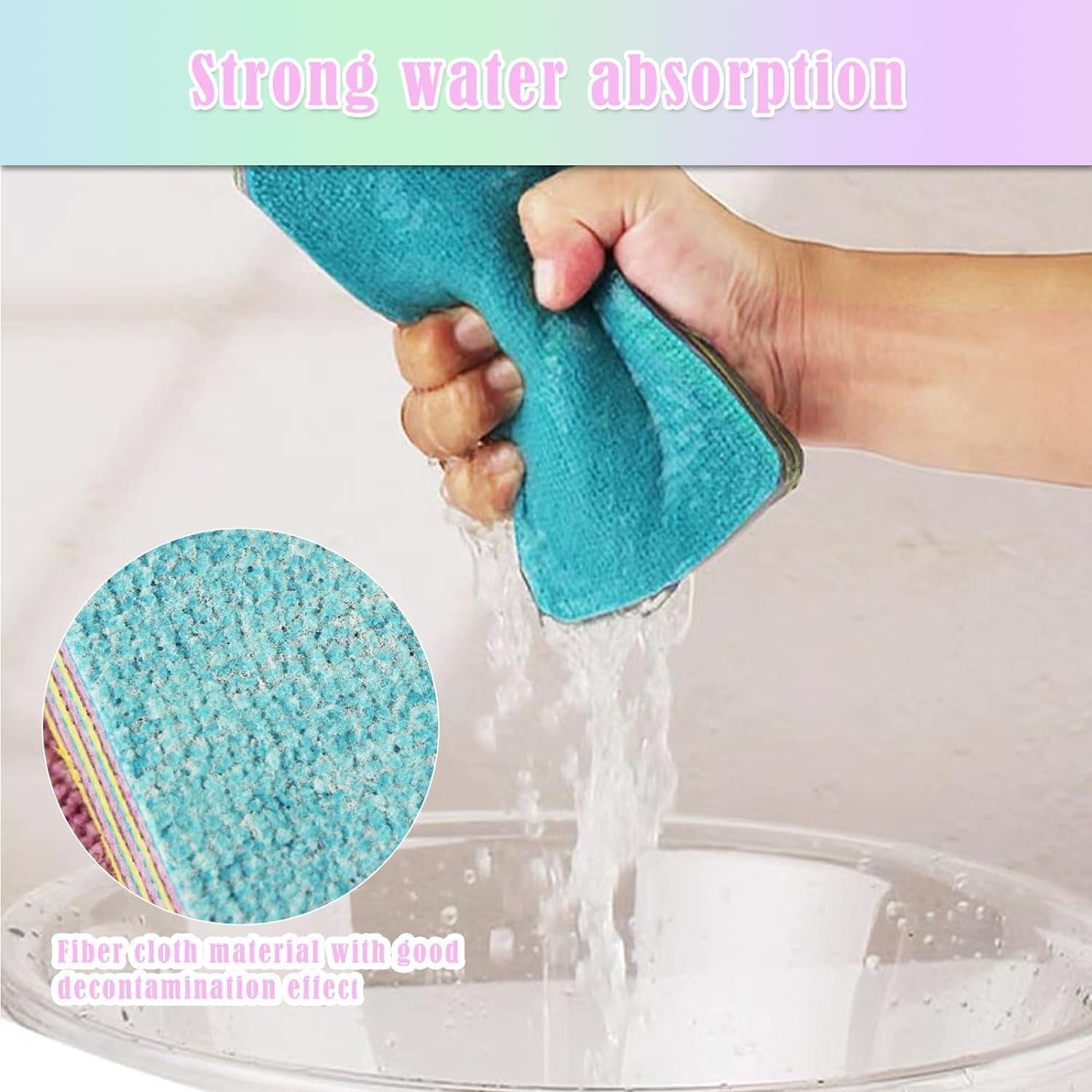 12 PC Multipurpose Rainbow Dish Cleaning Sponge ? Non-Scratch, Durable, Colorful Sponges for Kitchen, Dishes, and Household Cleaning