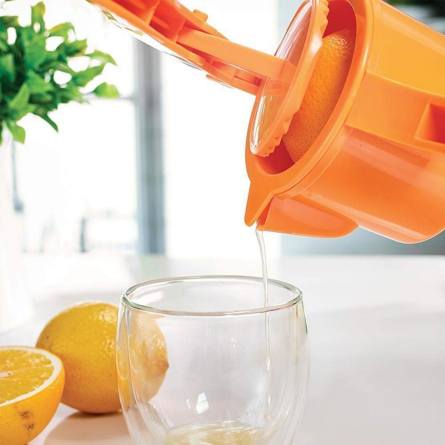 2 in 1 Lemon Squeezer Manual Hand Squeeze Tool ? Heavy-Duty Citrus Press Juicer for Lemons & Limes ? Ergonomic Handle & Rust-Resistant Design for Kitchen Use