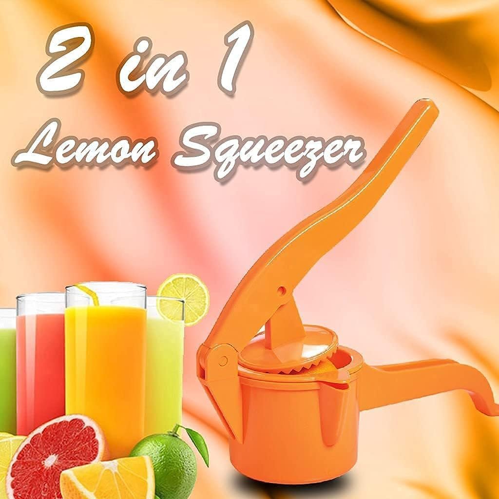 2 in 1 Lemon Squeezer Manual Hand Squeeze Tool ? Heavy-Duty Citrus Press Juicer for Lemons & Limes ? Ergonomic Handle & Rust-Resistant Design for Kitchen Use