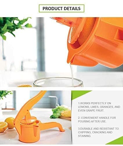2 in 1 Lemon Squeezer Manual Hand Squeeze Tool ? Heavy-Duty Citrus Press Juicer for Lemons & Limes ? Ergonomic Handle & Rust-Resistant Design for Kitchen Use