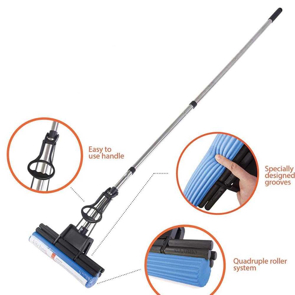 SQUEEZE SPONGE MOP FOR FLOOR CLEANING ? Efficient, Easy-to-Use Mop for Quick and Thorough Floor Cleaning