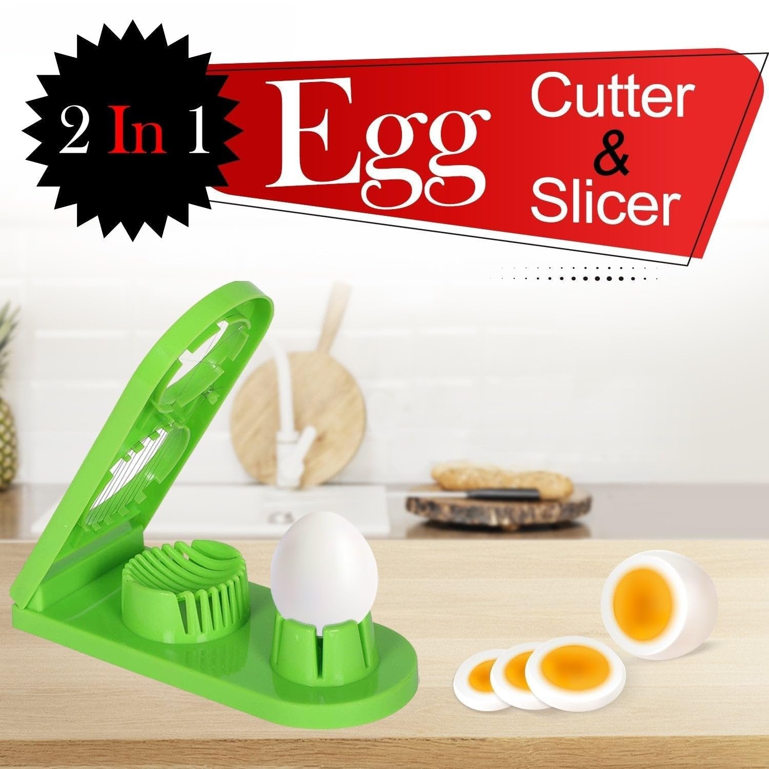 2 IN 1 EGG SLICER ? Efficient and Compact Tool for Perfectly Slicing Eggs and Mushrooms