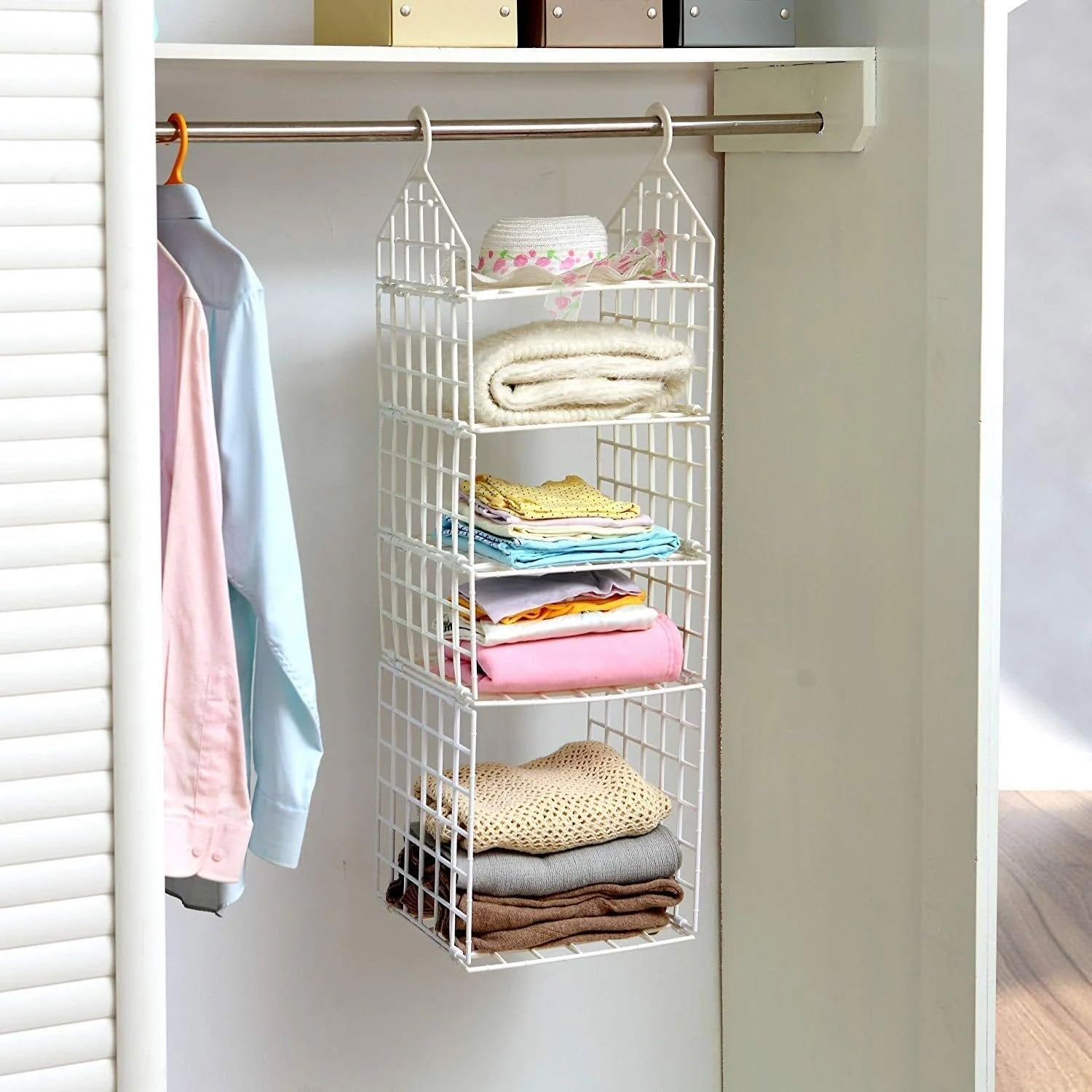 5 LAYER HANGING FOLDING CLOTH RACK ? Space-Saving, Foldable Clothes Organizer for Home and Travel