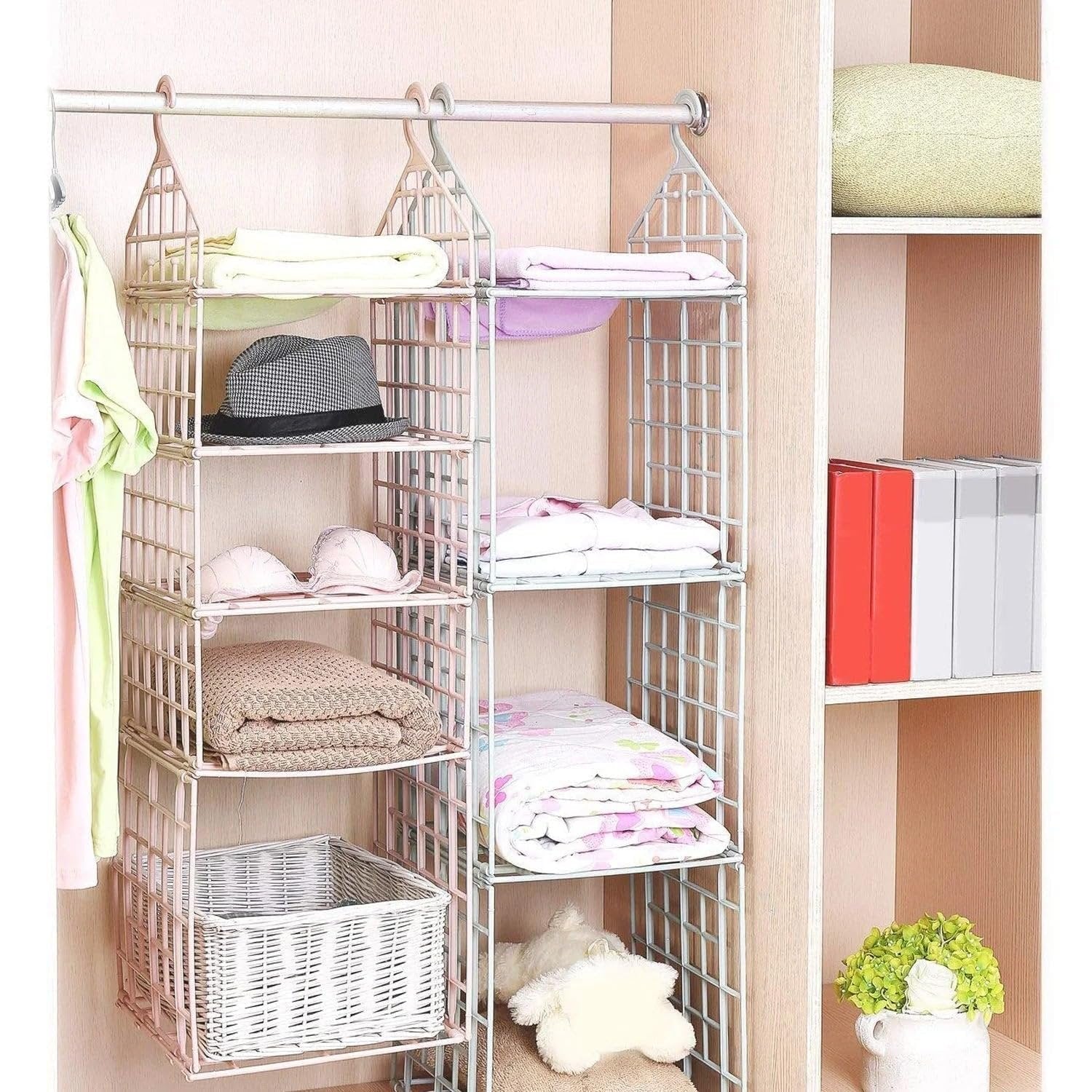 5 LAYER HANGING FOLDING CLOTH RACK ? Space-Saving, Foldable Clothes Organizer for Home and Travel