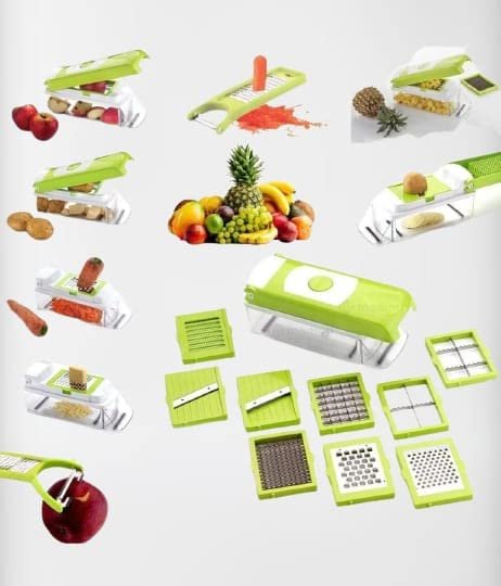 12 IN 1 NICER DICER ? All-in-One Vegetable and Fruit Chopper for Quick, Precise Slicing, Dicing, and Chopping