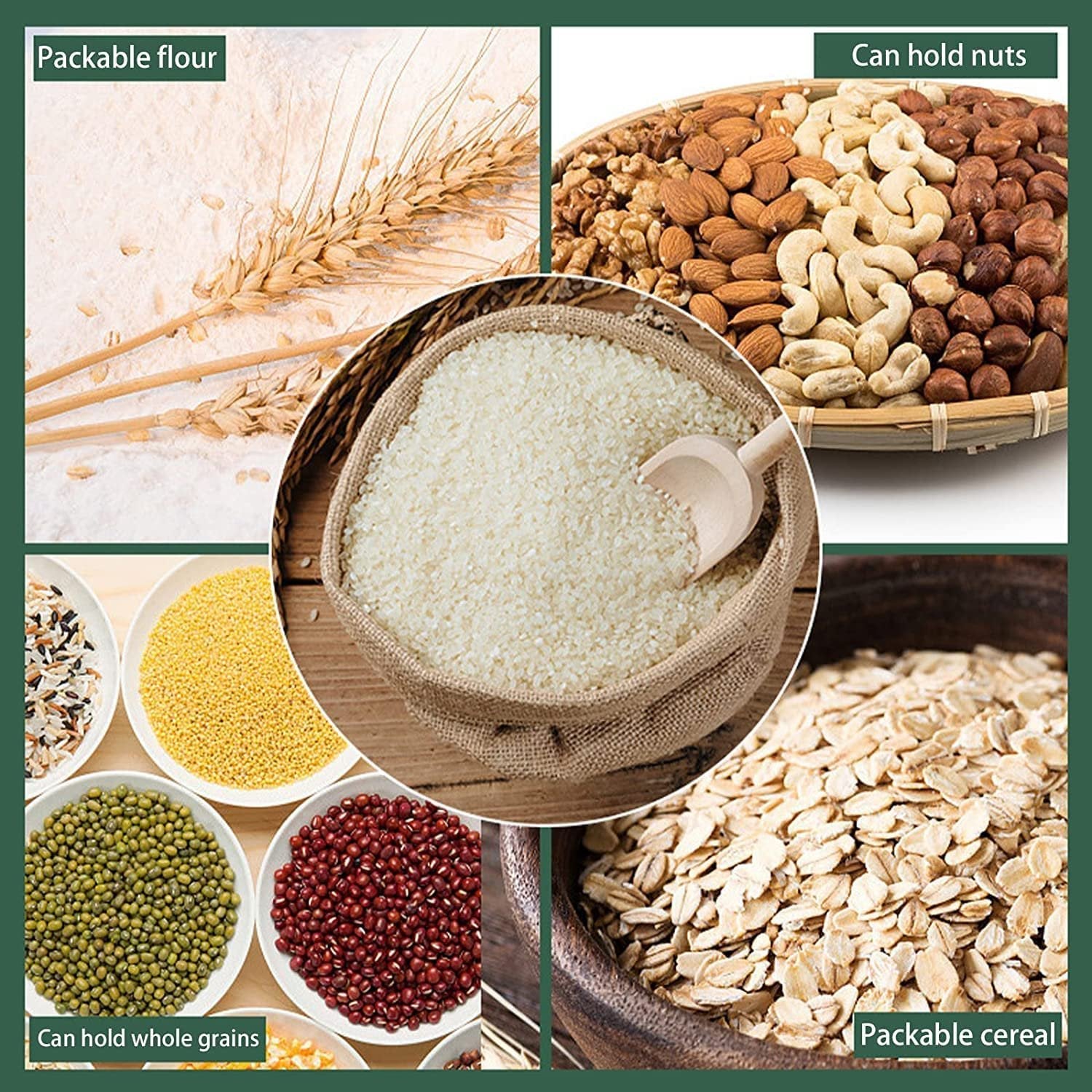 1 PC FOOD STORAGE BAG GRAIN SEALED BAG ? Airtight, Resealable Bag for Fresh Grain and Food Storage