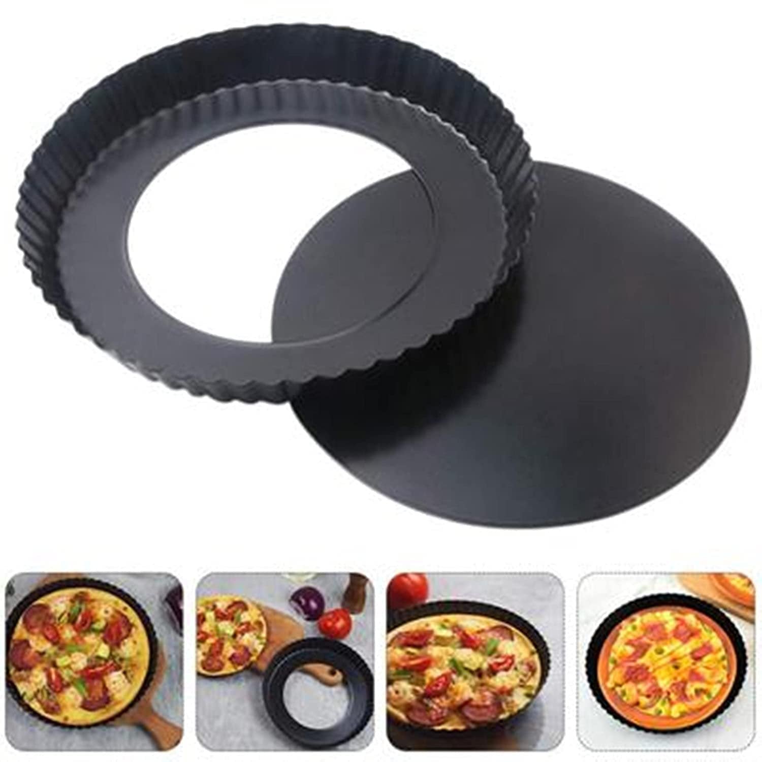 PIZZA PIE PAN ? Non-Stick, Easy-to-Clean Pizza Baking Pan for Perfectly Crispy Crusts