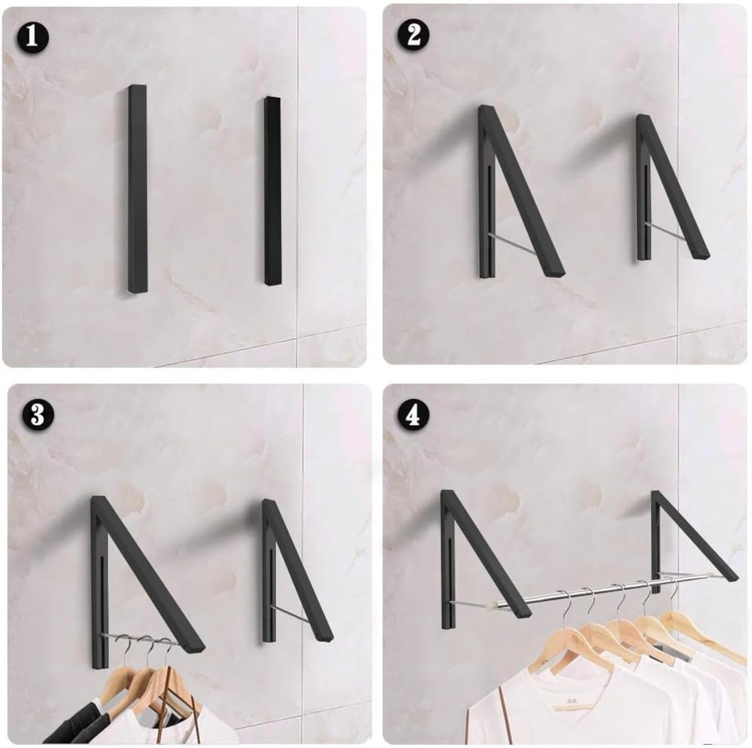 1 PC WALL MOUNTED CLOTH HANGER ? Space-Saving Hanger for Coats, Jackets, and More