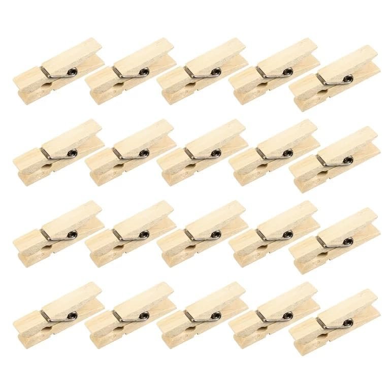 WOODEN CLIP (PACK OF 20) ? Durable Wooden Clips for Home, Office, and Craft Projects