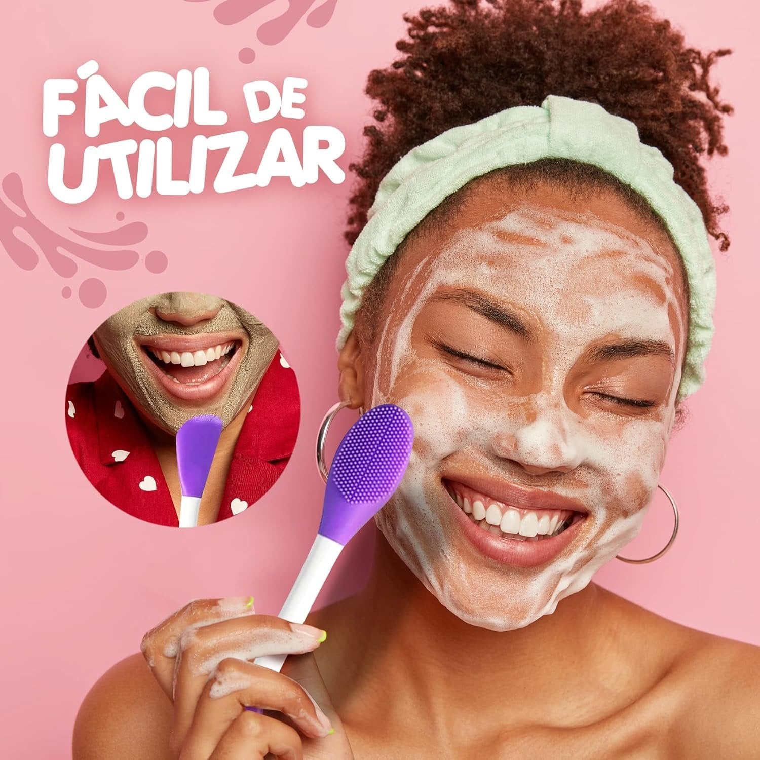 2 SIDE FACIAL CLEANSING BRUSH ? Dual-Sided Brush for Deep Pore Cleansing and Exfoliation