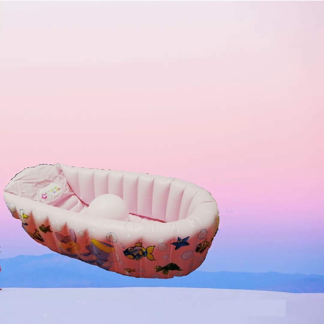 Disney Baby Bath Tub Pool (With Pump) ? Inflatable, Safe, and Fun Bathing Experience for Infants ? Easy Setup, Portable & Comfortable