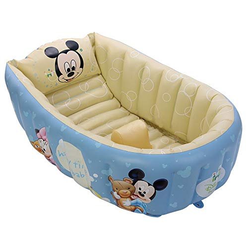 Disney Baby Bath Tub Pool (With Pump) ? Inflatable, Safe, and Fun Bathing Experience for Infants ? Easy Setup, Portable & Comfortable
