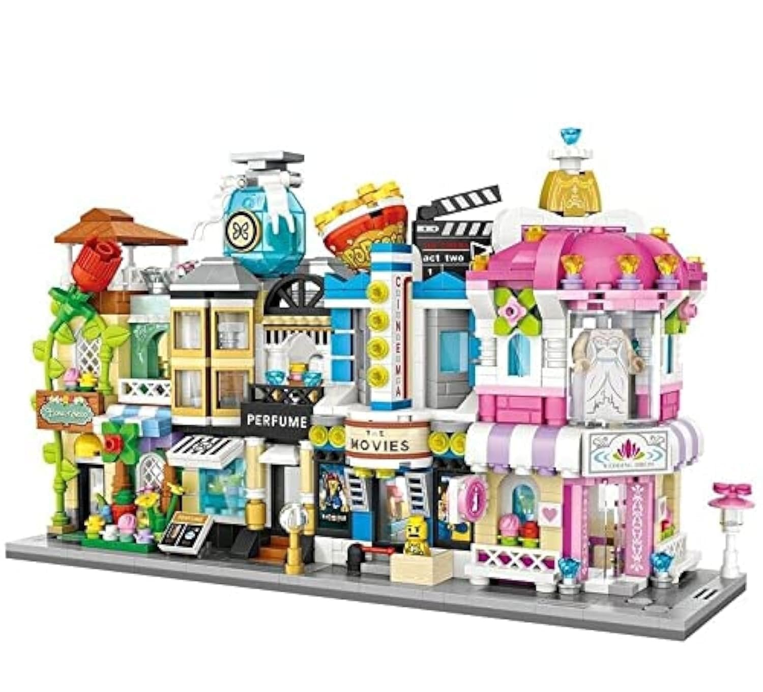 Happy Town Blocks (163 Pcs) ? Creative Building Blocks Set for Kids ? Develop Fine Motor Skills and Imagination