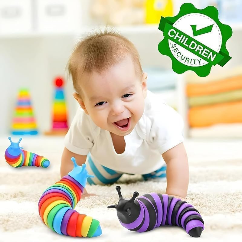 Finger Slug Toy ? Fun and Interactive Fidget Toy for Kids ? Squishy and Stretchy Sensory Toy for Stress Relief
