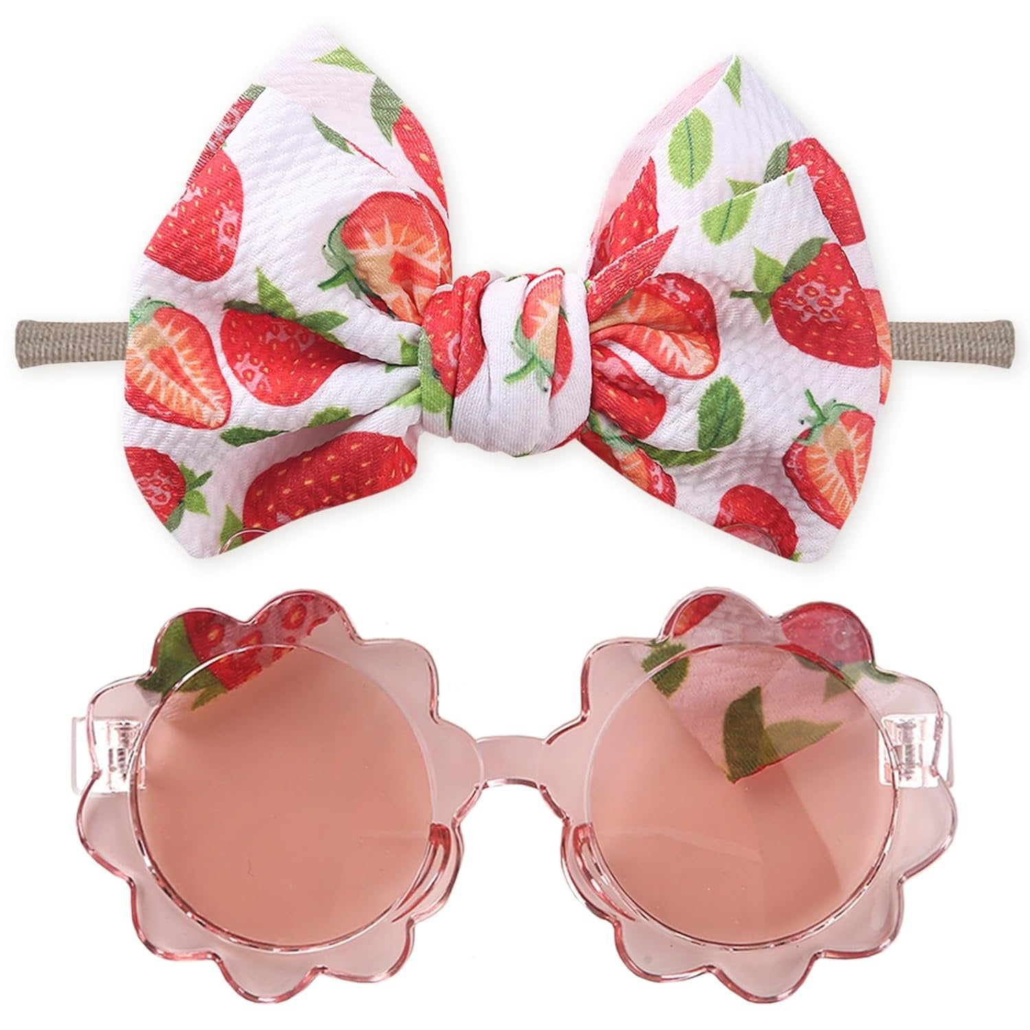 Sunglasses and Headband Set for Girls ? Stylish, Comfortable, and Trendy Accessories for Kids ? Perfect for Summer Play