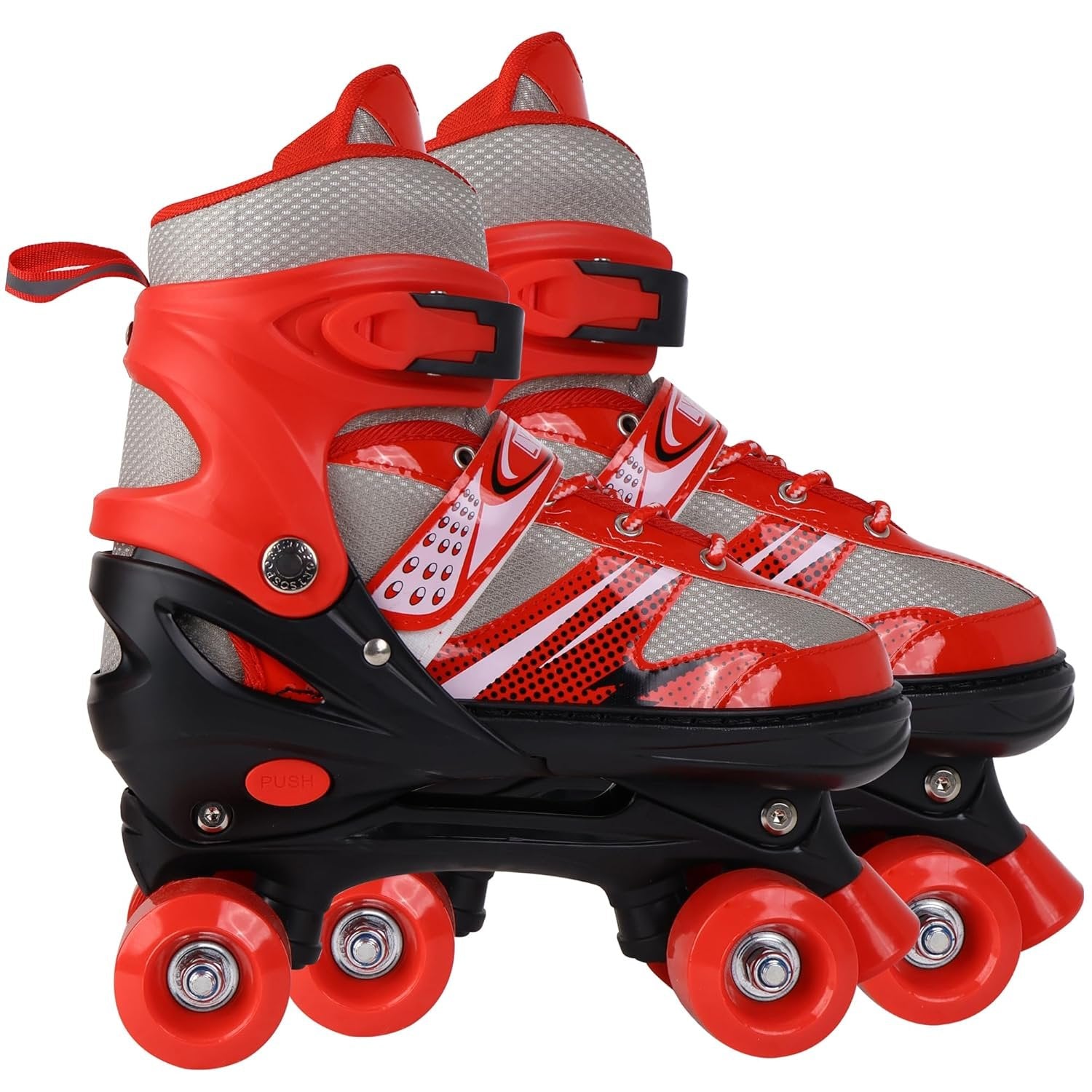 4 Wheel Skate Big ? Adjustable Roller Skates for Kids ? Durable, Comfortable, and Safe for Outdoor Fun and Skill Development