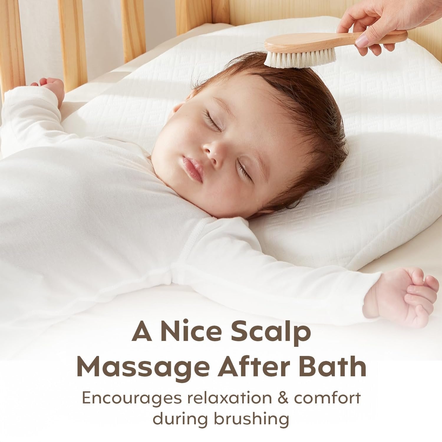 Baby Combset ? Gentle and Safe Hair Care Set for Infants ? Soft Bristles, Non-Toxic, and Comfortable for Baby?s Delicate Skin