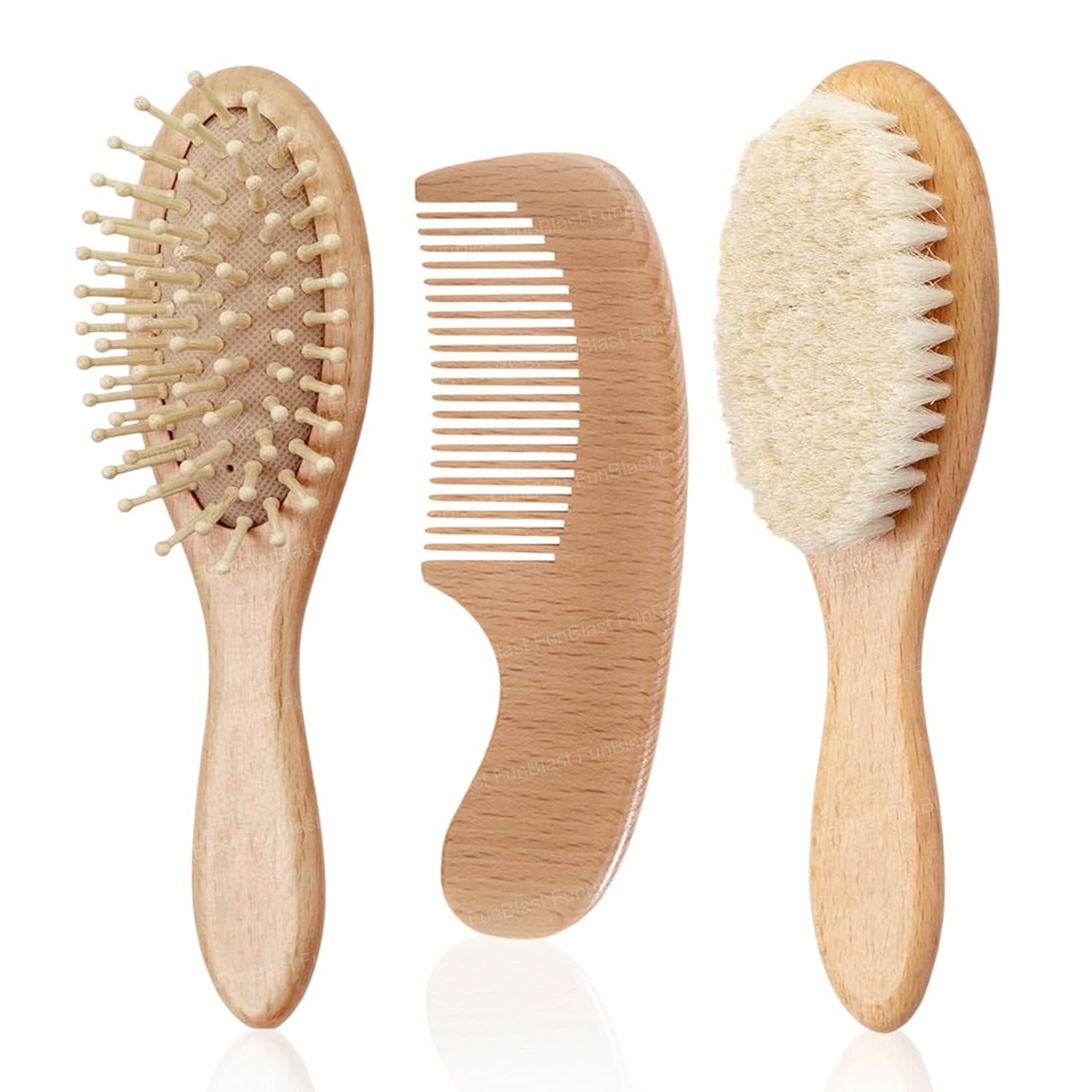 Baby Combset ? Gentle and Safe Hair Care Set for Infants ? Soft Bristles, Non-Toxic, and Comfortable for Baby?s Delicate Skin