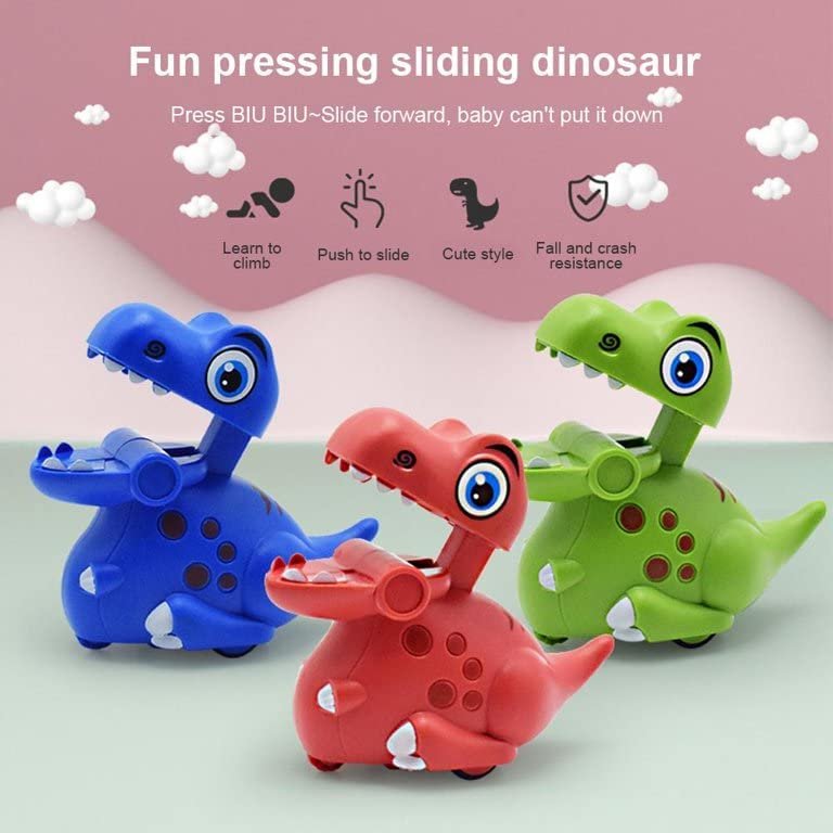 Press and Go Dinosaur ? Fun and Educational Toy for Kids ? Promotes Active Play, Motor Skills, and Imagination